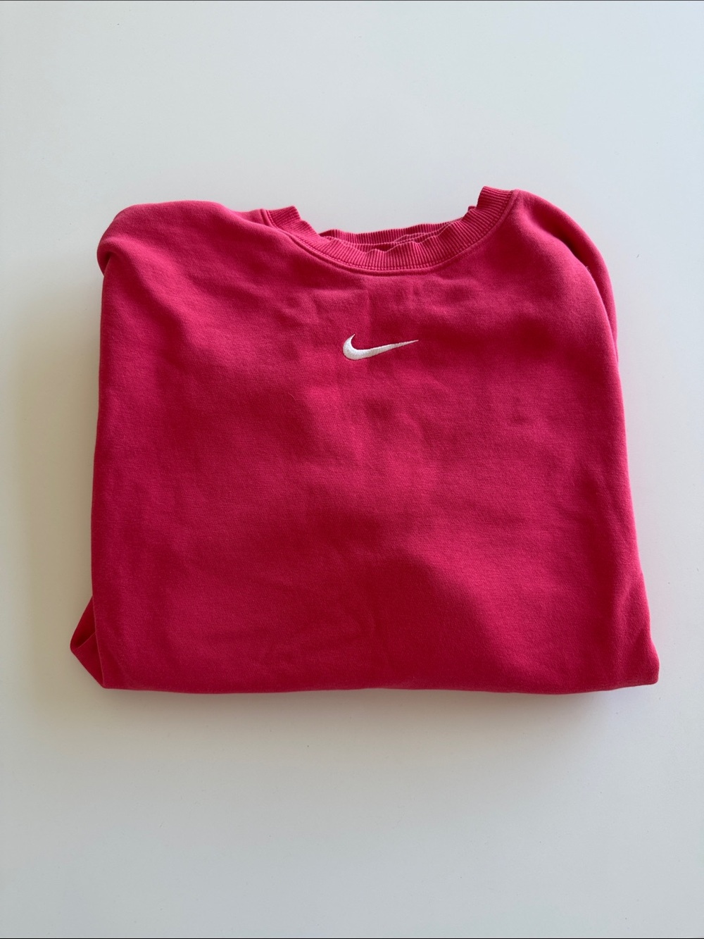 Nike Hot Pink Sweatshirt with White Swoosh